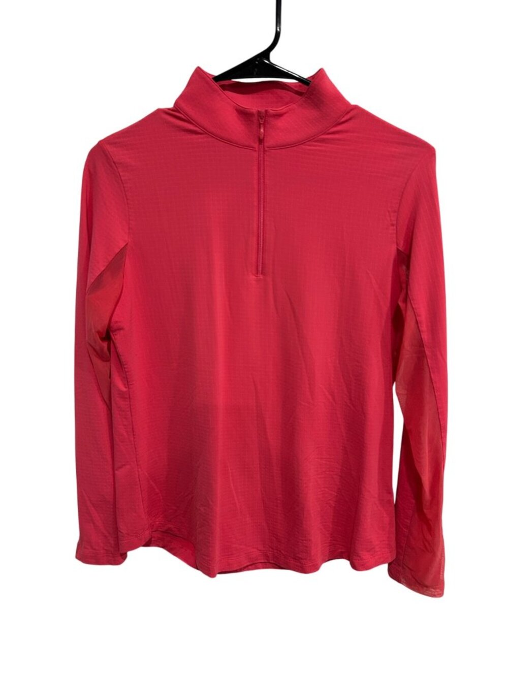 IBKÜL Quarter Zip UPF 50+ Quick Dry Pullover Top Red Sz Medium Athleisure